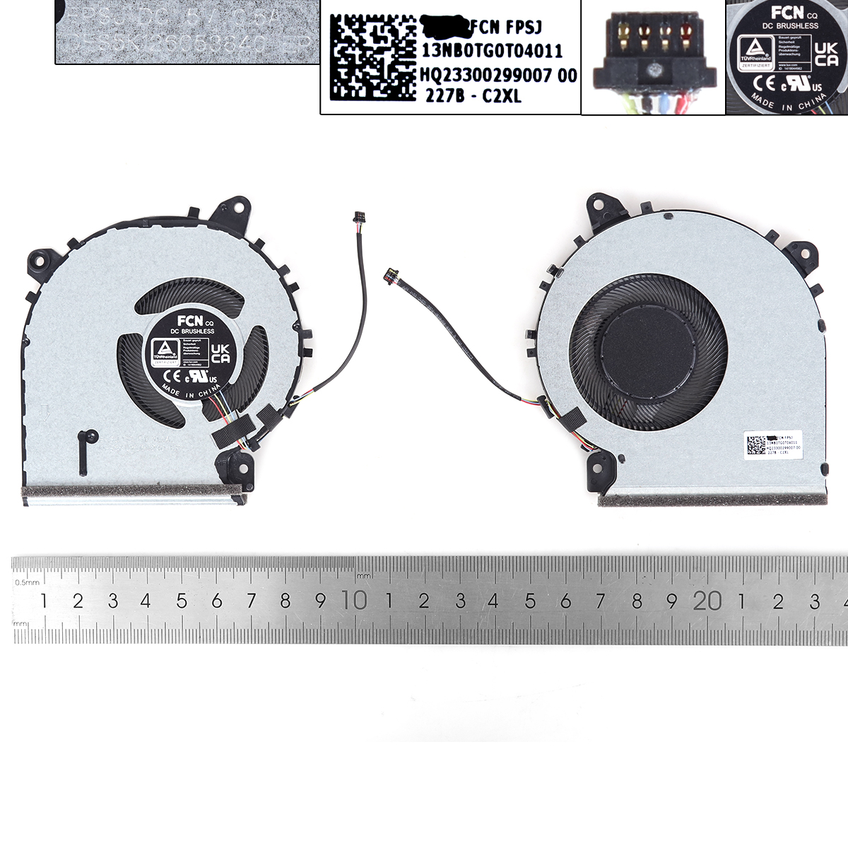Picture of New Replacement CPU Cooling Fan For ASUS X515KA X515MA X415 V4200J V5200E CPU（ORG） DFS5K126053840  Layout